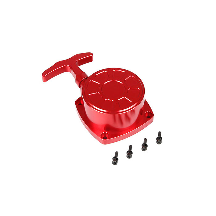 CNC metalen super makkelijk te starten trekstarter LT 45CC motor (rood) (universele 71CC motor) in zilver en rood