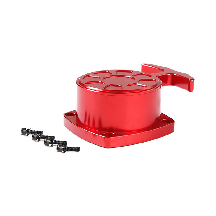 CNC metalen super makkelijk te starten trekstarter LT 45CC motor (rood) (universele 71CC motor) in zilver en rood