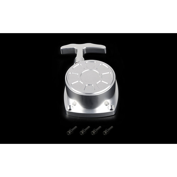 CNC metal super easy-to-start hand puller for LT 45CC engine (red) (universal 71CC engine) in Silver and Red