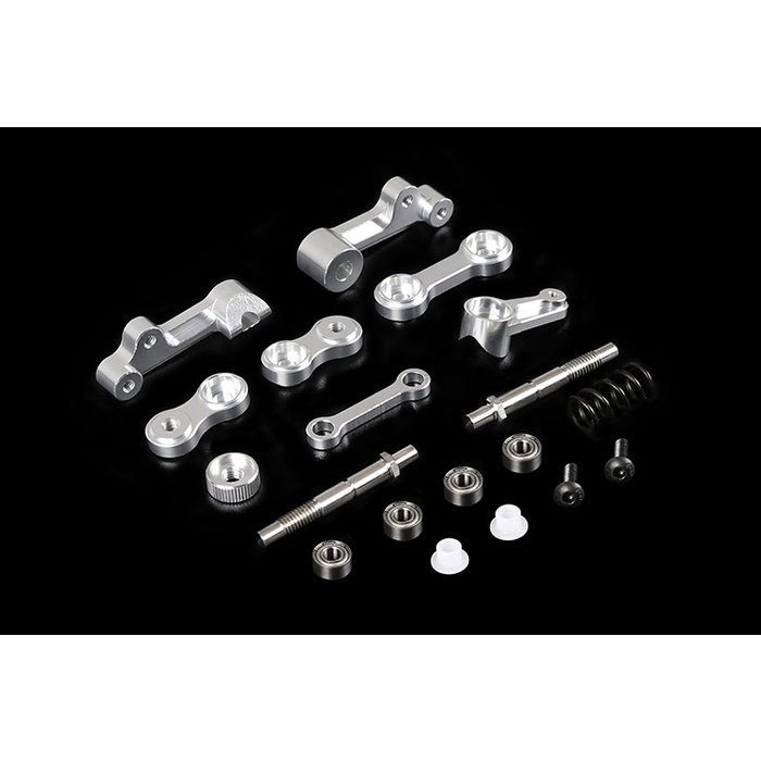 RovanSports Baha third gen. CNC metal steering gear assembly (in Red and Silver)