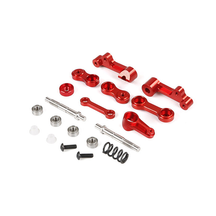 RovanSports Baha third gen. CNC metal steering gear assembly (in Red and Silver)