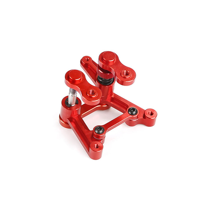 RovanSports Baha third gen. CNC metal steering gear assembly (in Red and Silver)