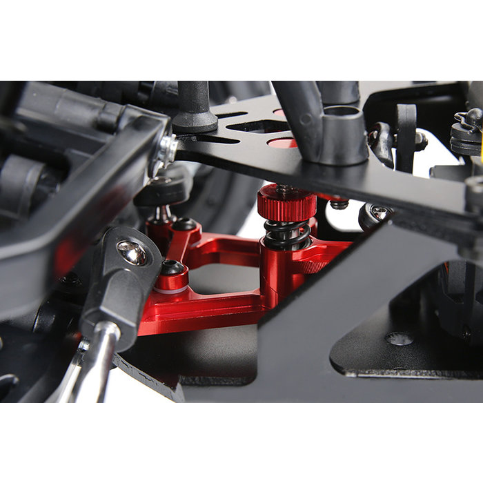 RovanSports Baha der dritten Generation. CNC-Metalllenkgetriebe (in Rot und Silber)