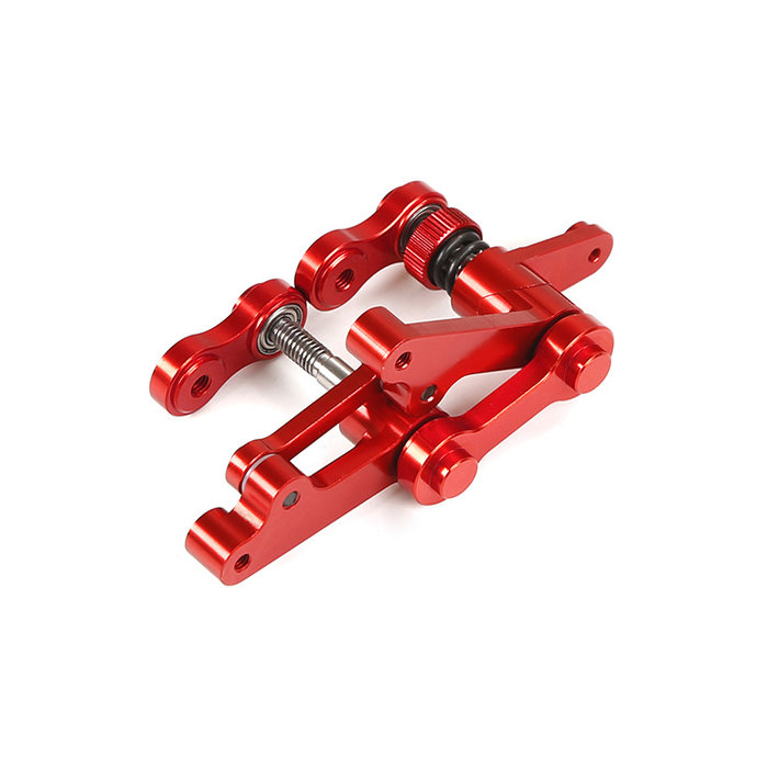 RovanSports Baha der dritten Generation. CNC-Metalllenkgetriebe (in Rot und Silber)