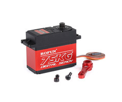 75kg servo - metal gear large steering gear (standard CNC double-sided 15T/17T. metal steering gear arm)