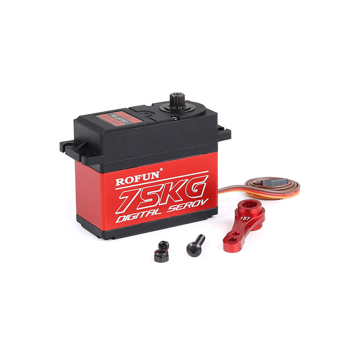 75kg servo - metalen tandwiel grote stuurinrichting (standaard CNC dubbelzijdig 15T/17T. metalen stuurinrichting arm)