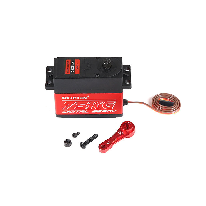 75kg servo - metalen tandwiel grote stuurinrichting (standaard CNC dubbelzijdig 15T/17T. metalen stuurinrichting arm)