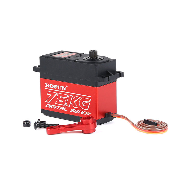 75kg servo - metalen tandwiel grote stuurinrichting (standaard CNC dubbelzijdig 15T/17T. metalen stuurinrichting arm)