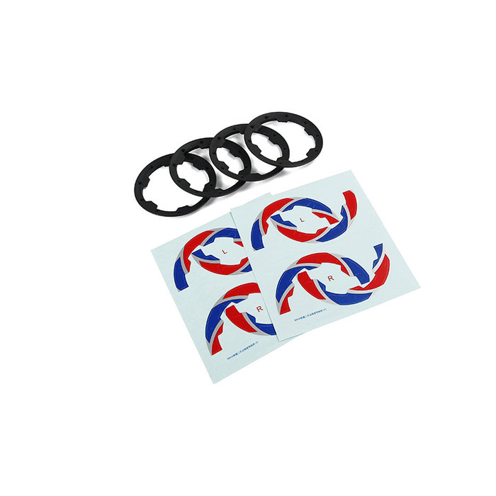 BAHA 2nd gen. beadlocks and beadlock stickers (complete set for outer rings for 4 wheels)