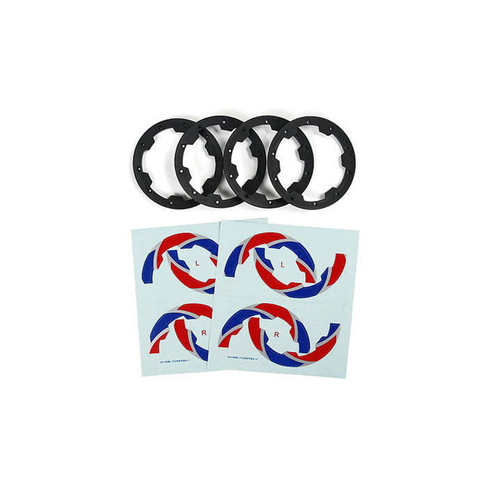 BAHA 2nd gen. beadlocks and beadlock stickers (complete set for outer rings for 4 wheels)