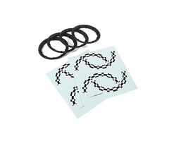 BAHA 4th-gen beadlock sticker kit 01 (general for LT/V5/5S/F5) - included stickers and outer rings - available in two colors