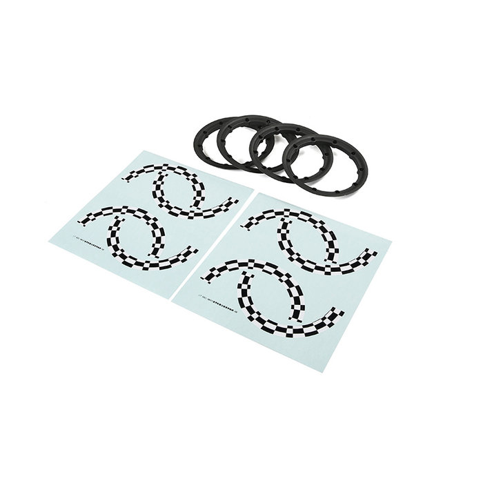 BAHA 4th-gen beadlock sticker kit 01 (general for LT/V5/5S/F5) - included stickers and outer rings - available in two colors