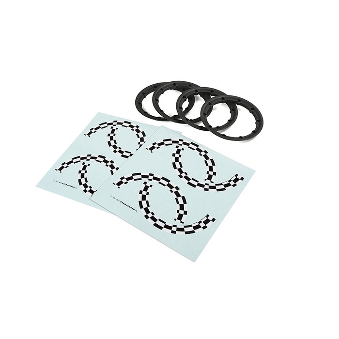 BAHA 4th-Gen Beadlock Sticker Kit 01 (allgemein für LT/V5/5S/F5) - inklusive Aufkleber und Außenringe - in zwei Farben erhältlich