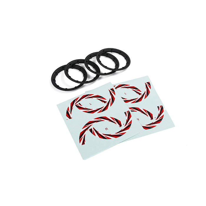 BAHA 4th-gen beadlock sticker kit 01 (general for LT/V5/5S/F5) - included stickers and outer rings - available in two colors