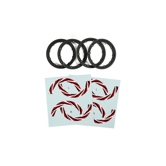 BAHA 4th-Gen Beadlock Sticker Kit 01 (allgemein für LT/V5/5S/F5) - inklusive Aufkleber und Außenringe - in zwei Farben erhältlich