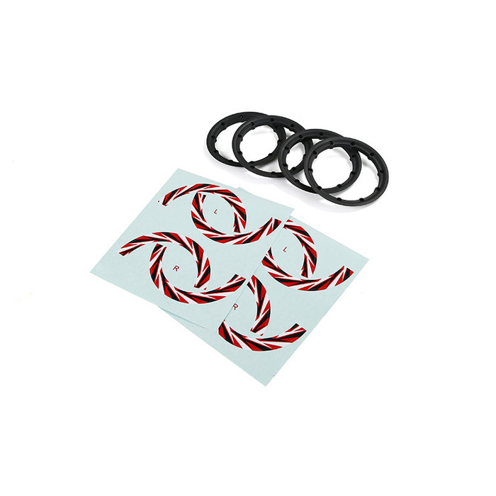 BAHA 4th-Gen Beadlock Sticker Kit 01 (allgemein für LT/V5/5S/F5) - inklusive Aufkleber und Außenringe - in zwei Farben erhältlich