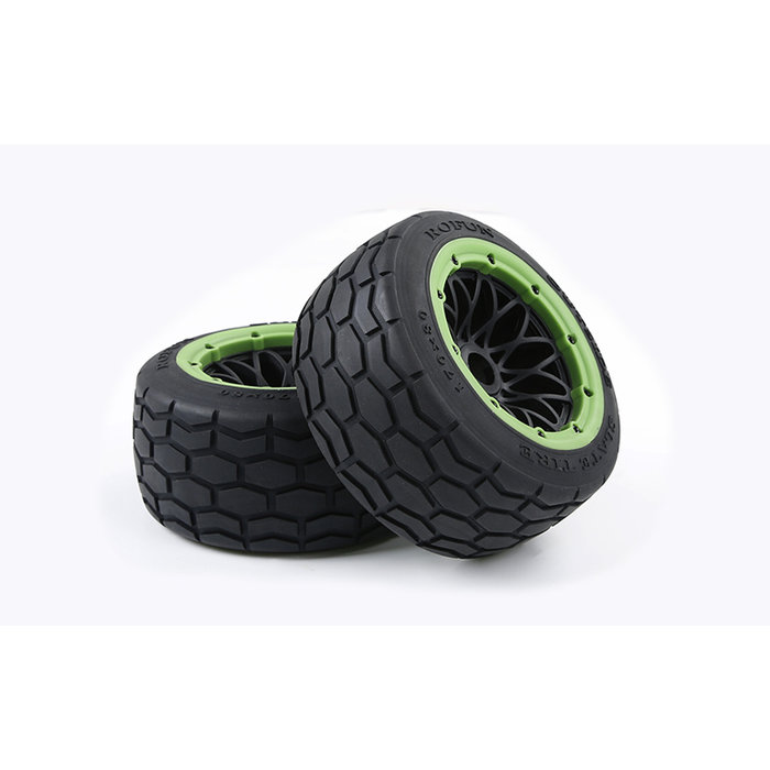 BAHA 5B Slate road tires rear (170 * 80) 2 pieces and with various beadlock colors