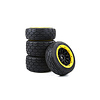 RovanSports BAHA 5B Slab stone tire set / street tire set 170x60+170x80 (4pcs) with choice in different beadlock colors