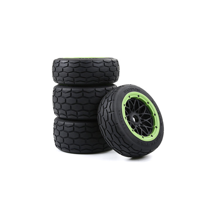 RovanSports BAHA 5B Slab stone tire set / straatbanden set 170x60+170x80 (4pcs) met keuze in verschillende beadlock kleuren