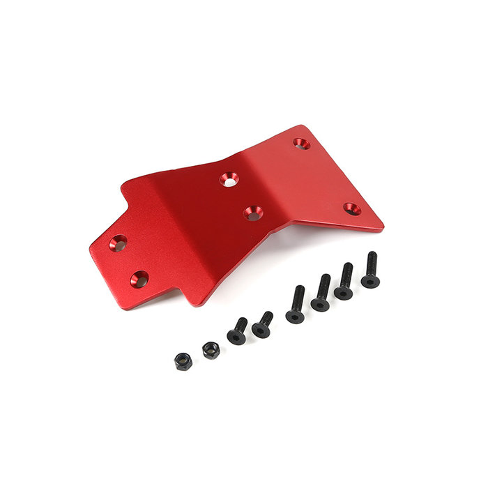 Rovan LT / Losi 5ive T CNC Metall Frontschutzplatte in Rot oder Blau