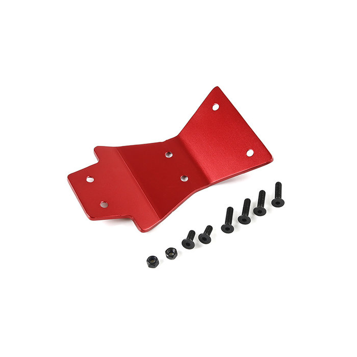 Rovan LT / Losi 5ive T CNC Metall Frontschutzplatte in Rot oder Blau