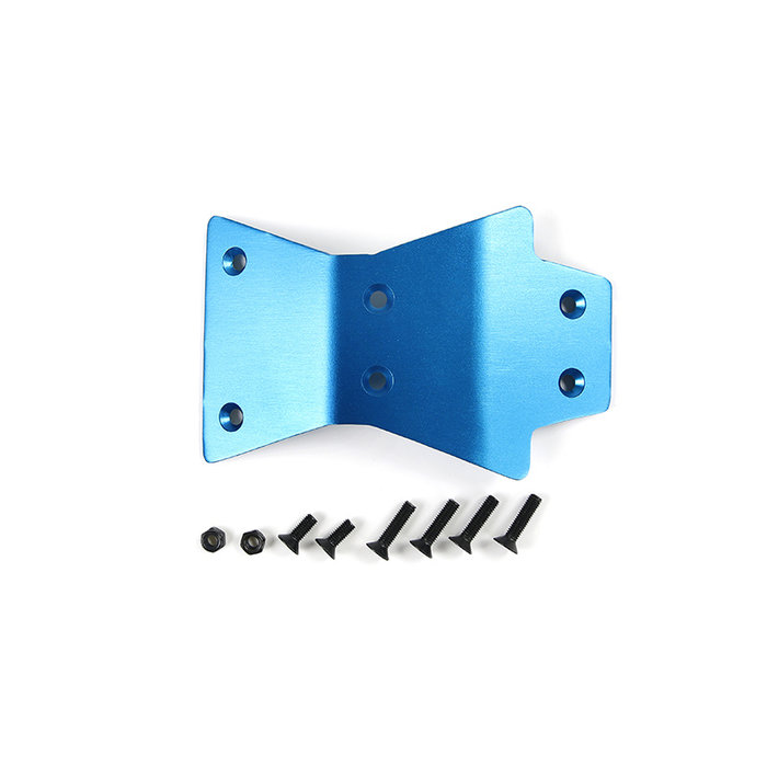 Rovan LT / Losi 5ive T CNC metalen beschermingsplaat voorzijde in rood of blauw
