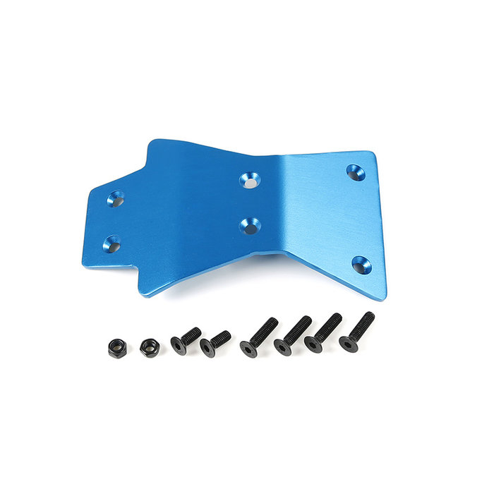 Rovan LT / Losi 5ive T CNC metalen beschermingsplaat voorzijde in rood of blauw