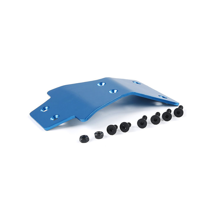 Rovan LT / Losi 5ive T CNC metalen beschermingsplaat voorzijde in rood of blauw