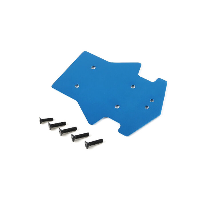 Rovan LT / Losi 5ive T CNC metalen beschermingsplaat achterzijde in rood of blauw