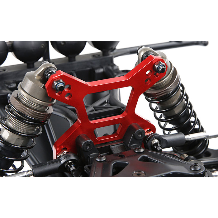 Rovan LT / Losi 5iveT CNC metalen 8 mm versterkt frame / brug voor schokdemper vooraan (in rood en blauw)