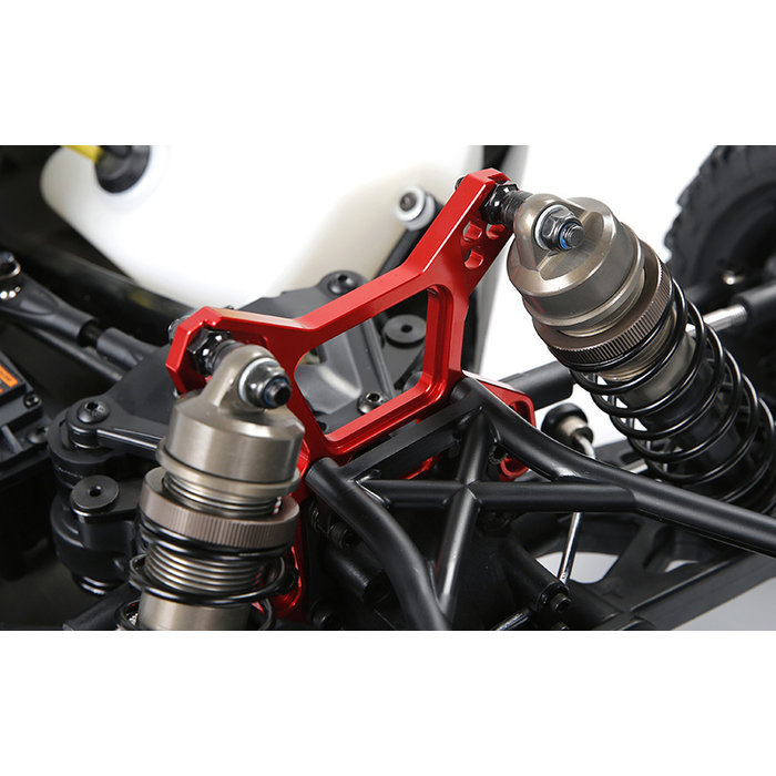 Rovan LT / Losi 5iveT CNC metalen 8 mm versterkt frame / brug voor schokdemper vooraan (in rood en blauw)