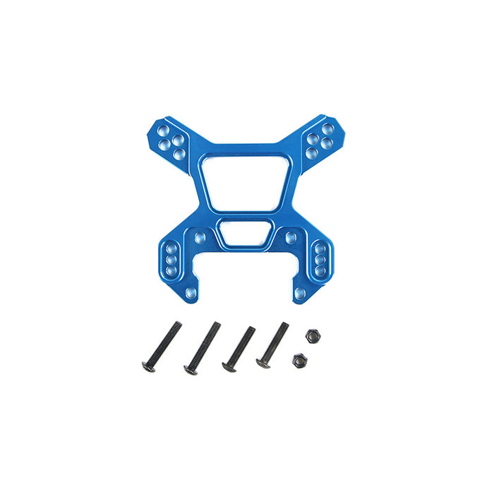 Rovan LT / Losi 5iveT CNC metal 8mm reinforced front shock absorber support frame (in red and blue)