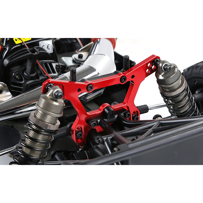 Rovan LT / Losi 5iveT CNC Metall 8mm verstärkter hinterer Stoßdämpfer-Stützrahmen (in Rot und Blau)