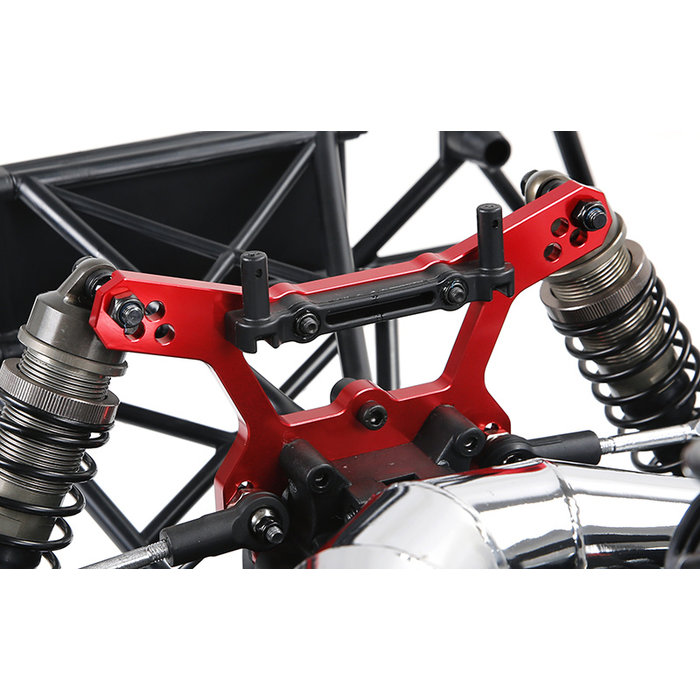 Rovan LT / Losi 5iveT CNC metal 8mm reinforced rear shock absorber support frame (in red and blue)