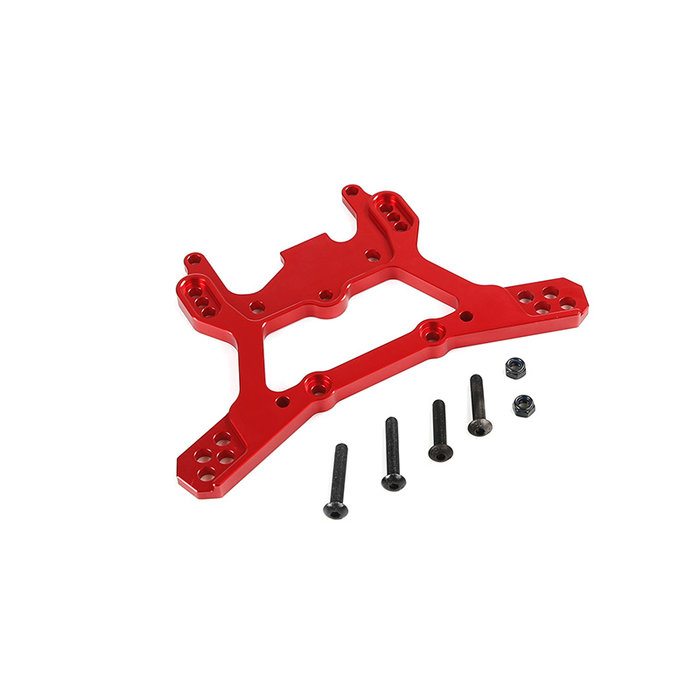 Rovan LT / Losi 5iveT CNC Metall 8mm verstärkter hinterer Stoßdämpfer-Stützrahmen (in Rot und Blau)