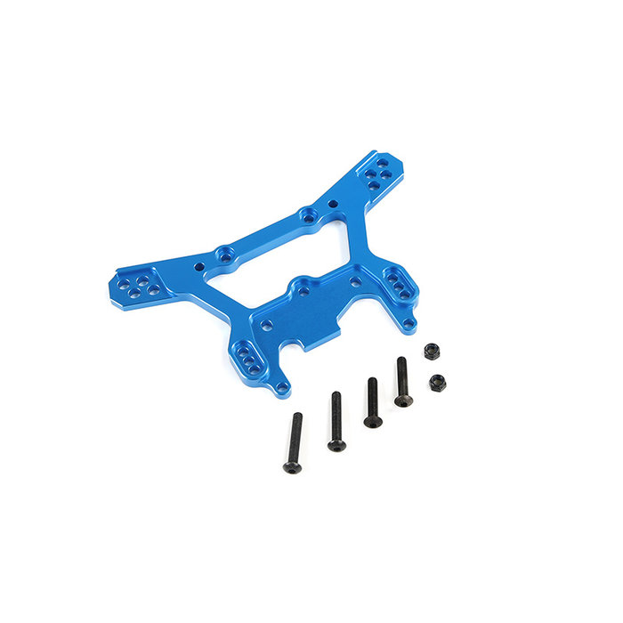 Rovan LT / Losi 5iveT CNC metal 8mm reinforced rear shock absorber support frame (in red and blue)