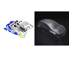 RF5 transparente Autoschale / RF5 klare Karosserie mit Karosserieaufklebern