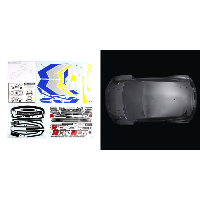 RF5 transparent car shell / RF5 clear body with body stickers
