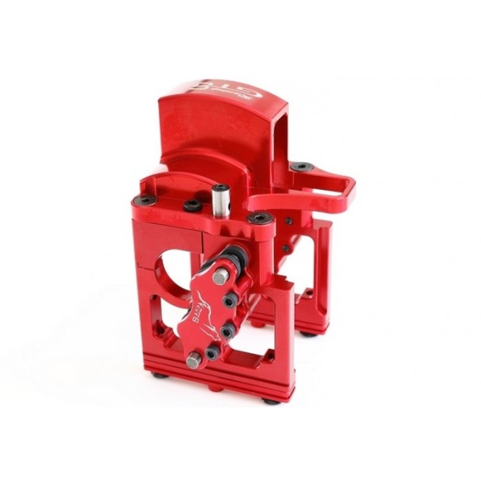 GTBRacing CNC Aluminiumlegierung Mitteldifferenzialhalterung & verstellbare Bremssättel für 1:5 RC Gas Car 1/5 LOSI MTXL in Silber und Rot