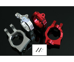 GTBRacing GTB Aluminum Alloy Steering C Hub Seat for RC 1/5 LOSI DBXL MTXL DBXL-E  / Castor block Silver and red