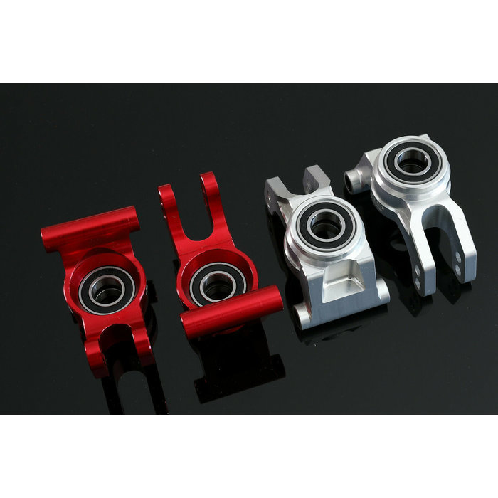 GTBRacing GTBracing Aluminium Hinterradnabenträger für LOSI DBXL, DBXL-E,MTXL im Rot und Silber