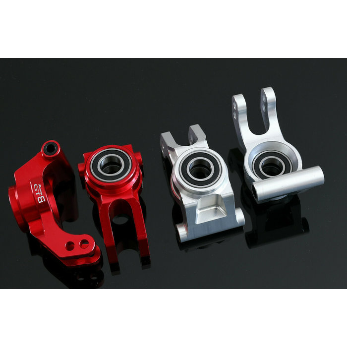GTBRacing GTBracing Aluminium Hinterradnabenträger für LOSI DBXL, DBXL-E,MTXL im Rot und Silber