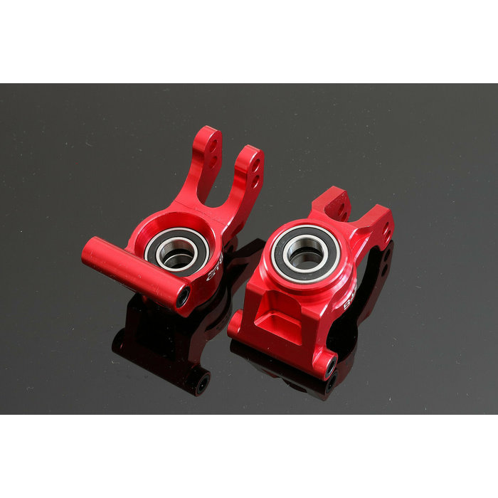 GTBRacing GTBracing Aluminium Hinterradnabenträger für LOSI DBXL, DBXL-E,MTXL im Rot und Silber