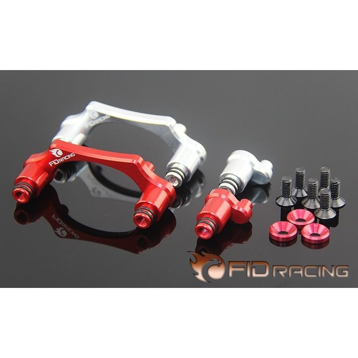 FIDRacing Fuel tank holder in silver and red