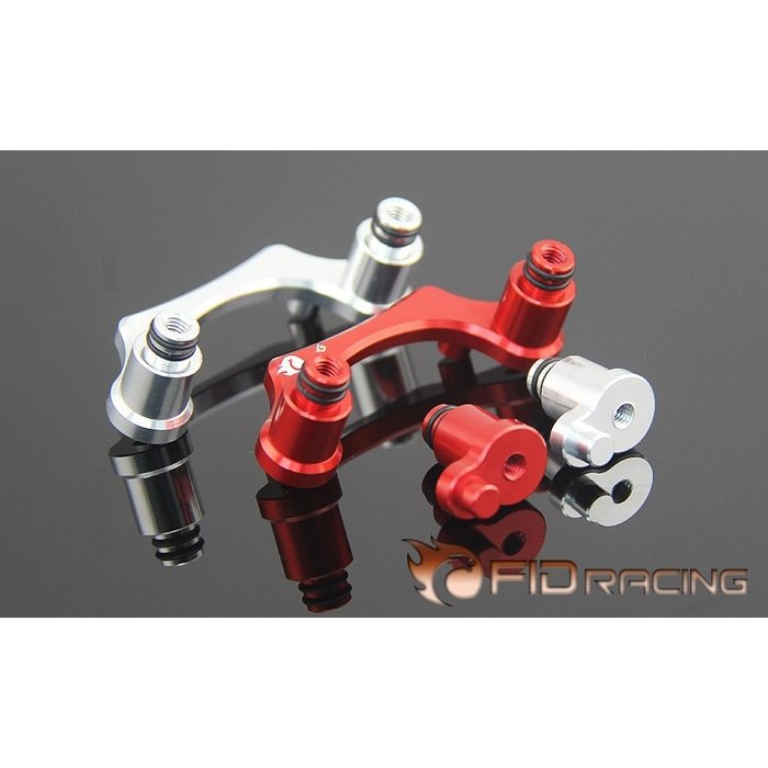 FIDRacing Fuel tank holder in silver and red