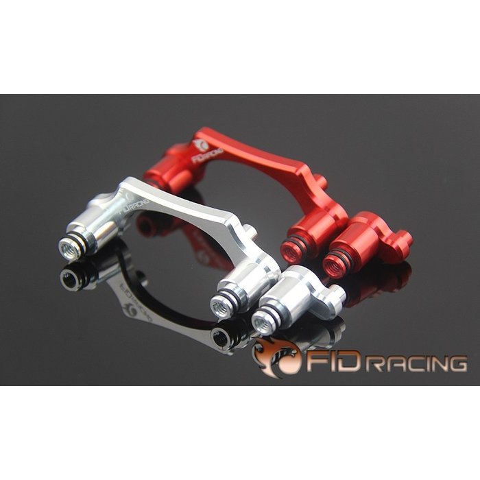 FIDRacing Fuel tank holder in silver and red