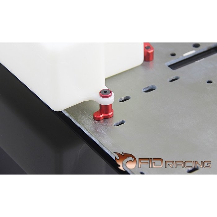 FIDRacing Fuel tank holder in silver and red