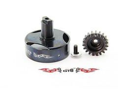 GTBRacing GTB Racing Losi 5ive T CNC koppelingshuis + 19t. tandwiel