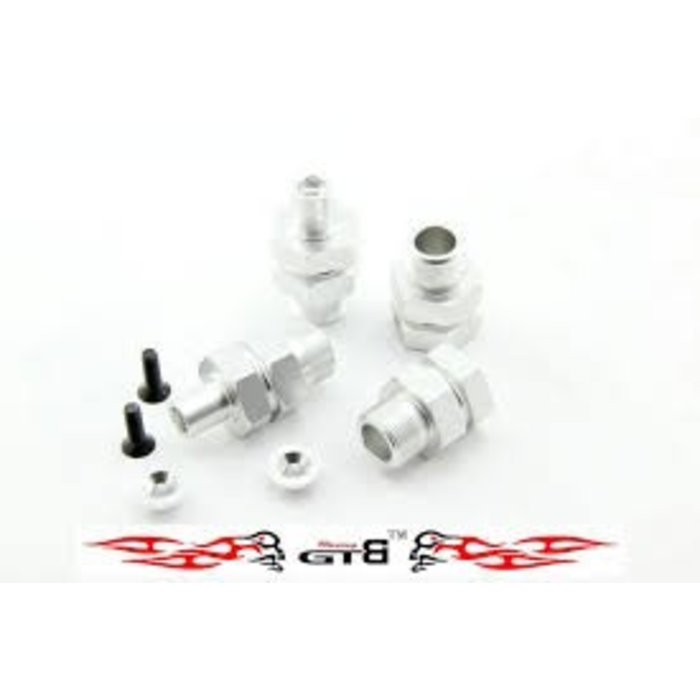 GTBRacing GTBRacing Extended front en rear hex hub (4pcs) in silver or orange