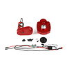 Electric starter for fuel engines in two models and in two colors